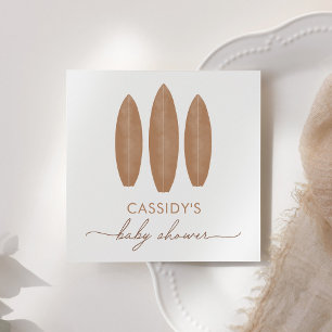 Baby aan boord van het Boho SurfboardBaby shower Servet