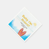 Baby aan boord van het strand baby shower dank u servet (Hoek)