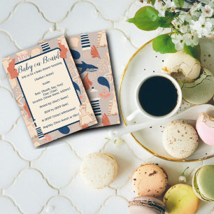 Baby aan boord van nautisch Baby shower Kaart