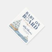Baby aan boord van nautisch Baby shower Servet (Hoek)