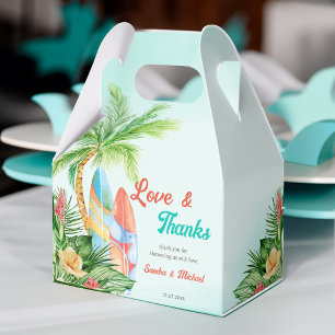Baby aan boord van tropisch surfbaby shower dank bedankdoosjes