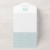 Baby aan boord Waterverf SurfboardBaby shower All In One Uitnodiging (Buitenkant)