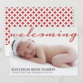 Baby | Aangepersonaliseerde bekendmaking Baby Aankondiging (Voorkant / Achterkant)