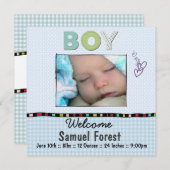 baby aankondiging (Voorkant / Achterkant)