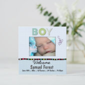 baby aankondiging (Staand voorkant)