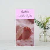 Baby aankondiging. baby shower aankondiging (Staand voorkant)