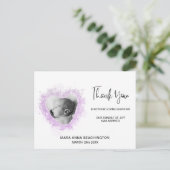 *~* Baby Aankondiging + Dank u Hart Briefkaart (Staand voorkant)