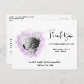 *~* Baby Aankondiging + Dank u Hart Briefkaart (Voorkant / Achterkant)