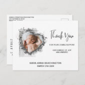 *~* Baby Aankondiging + Dank u Hart Briefkaart (Voorkant / Achterkant)