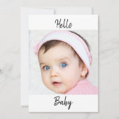 Baby Aankondiging Foto x2 Modern Chic (Voorkant)