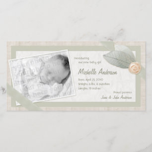 Baby Aankondiging Gepersonaliseerde fotokaart