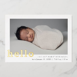 Baby Aankondiging Hallo Geschreven