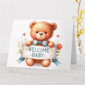 Baby Aankondiging Kaart (Gele Bloem)