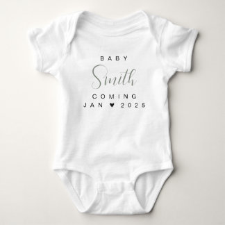 Baby Aankondiging Naam familienaam onthullen Romper