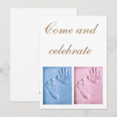 Baby Aankondiging Plat Kerstdkaart (Voorkant / Achterkant)