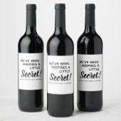 Baby Aankondiging zwangerschap Wijn Etiket (Flessen)