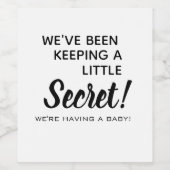 Baby Aankondiging zwangerschap Wijn Etiket (Enkel label)