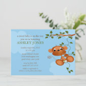 Baby-aap-Baby shower Kaart (Staand voorkant)