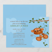 Baby-aap-Baby shower Kaart (Voorkant / Achterkant)