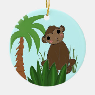 Baby aap keramisch ornament