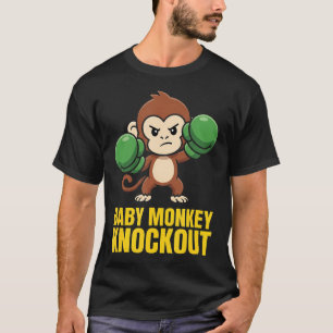 Baby Aap Knock-out Grappige Kawaii Boksen T-shirt