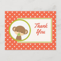Baby aap met een Baby shower-Bedankt voor Pacifier