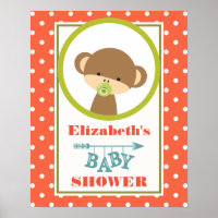 Baby aap met een Baby shower voor Pacifier