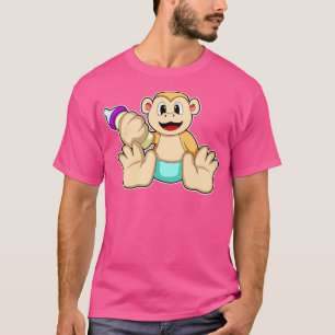Baby aap met fles t-shirt
