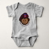 Baby aap "Papa's kleine paratrooper" Romper (Voorkant)