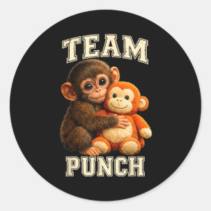 Baby aap plet team plet ronde sticker