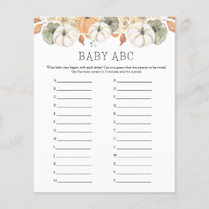 Baby ABC Baby shower Game