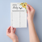 Baby ABC engels spaans babyshower spelkaart Flyer (Hand)