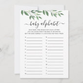 Baby ABC jeu Baby shower Alphabet jeu carte (Devant)