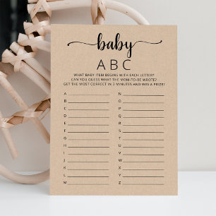 Baby ABC spel Baby shower partij Alphabet spel kaa Kaart