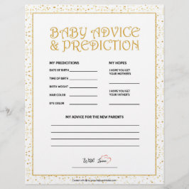 Baby advies en voorspelling [Golden Sparkles] Briefhoofd
