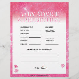 Baby advies en voorspelling [Snowy Pink] Briefhoofd