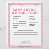 Baby advies en voorspellingen [Luxe kant [Roze]] Briefhoofd (Voorkant / Achterkant)