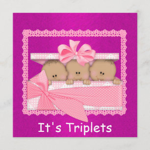Baby-Afrikaans-Amerikaanse GIRL Triplets Baby show Kaart