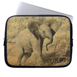 Baby Afrikaanse Olifant, Loxodonta Africana, Laptop Sleeve