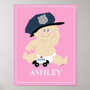 Baby AGENT Kinderkamer Kunstprint Cadeau Poster