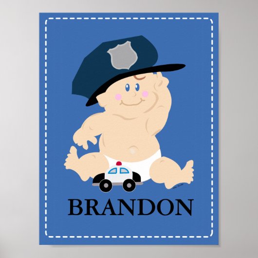 Baby AGENT Kinderkamer Kunstprint Cadeau Poster (Voorkant)