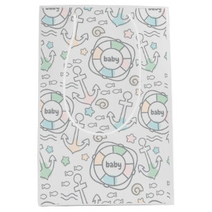Baby Ahoy Nautische Baby Gift Bag Medium Cadeauzakje