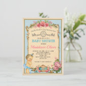  Baby Alice in Wonderland Tea Party Uitnodigen Kaart (Staand voorkant)