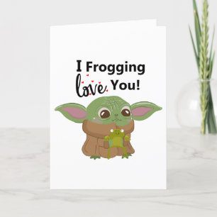 Baby Alien Creature met Frog Valentijnsdag Kaart