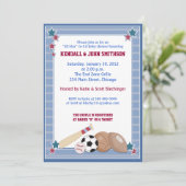 BABY ALL STARS Sports Baby shower Invitation (Debout devant)