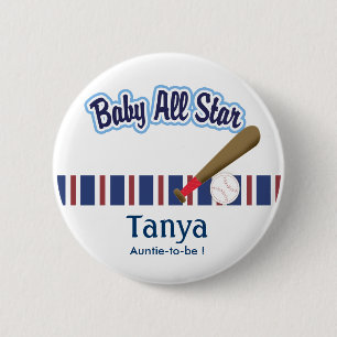 Baby Alle sterren Baby shower Naam Tag Button