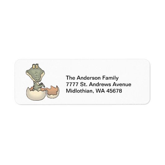 Baby Alligator Hatching van de Eiwitetiketten Etiket (Voorkant)