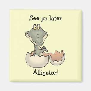Baby Alligator Hatching van Egg Magnet Magneet