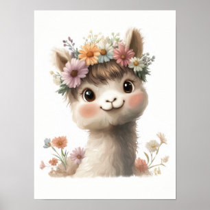 Baby Alpaca meisje art print