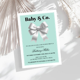 Baby and Co. Modern Tiffany Baby shower Invitation